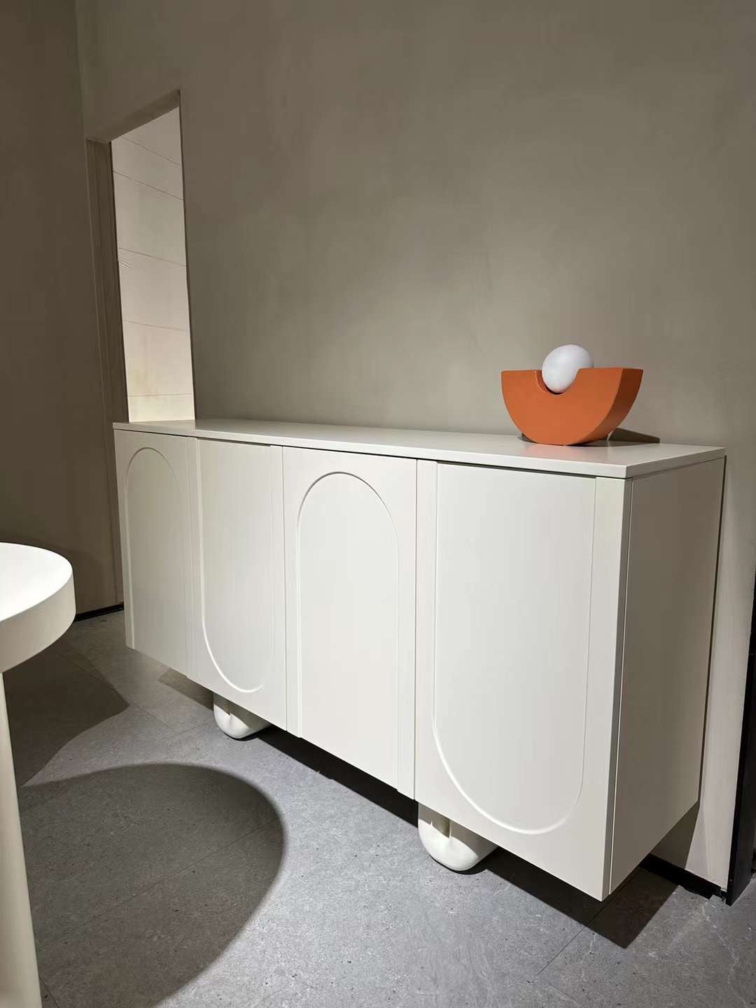 Cream side board